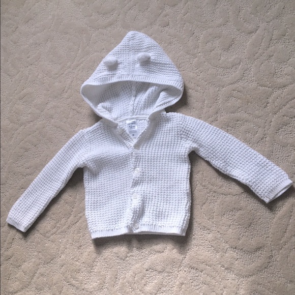 Carter's Knitted Teddy Bear Ear Sweater - Picture 1 of 8